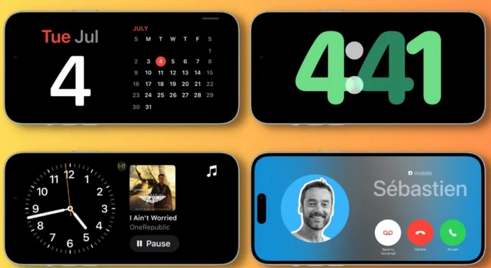 田家庵苹果手机维修分享iOS17横屏充电待机显示有什么好处 