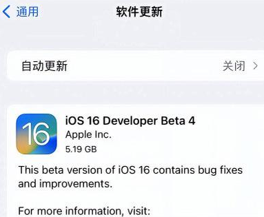 田家庵苹果手机维修分享iOS16 Beta4 更新内容及升级建议 